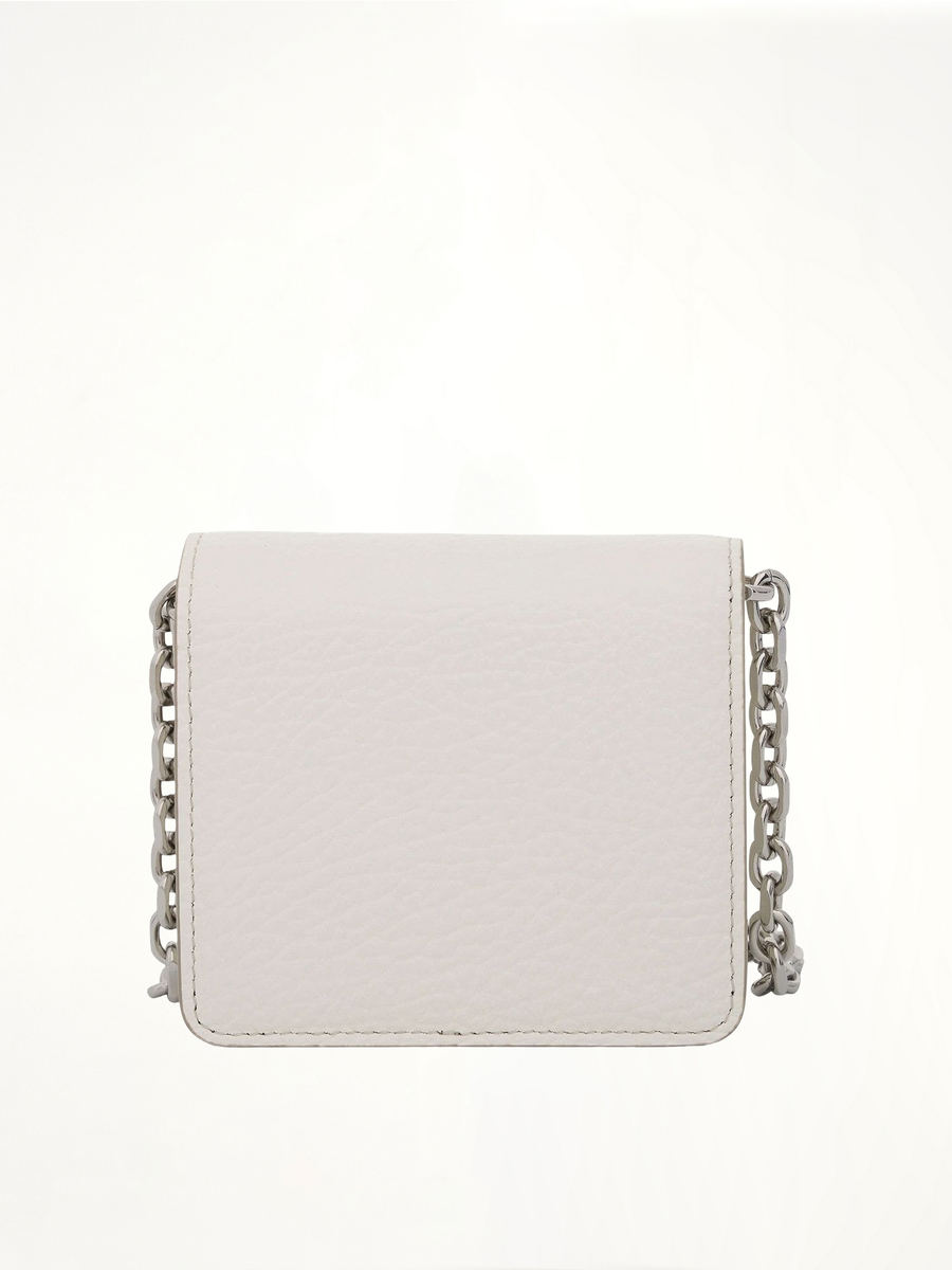 Four Stitches Chain Wallet in White