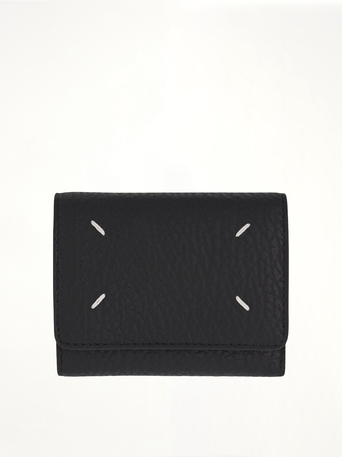 Four Stitches Tri Fold Wallet in Black