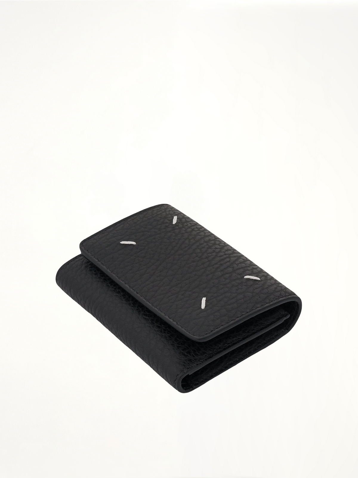Four Stitches Tri Fold Wallet in Black