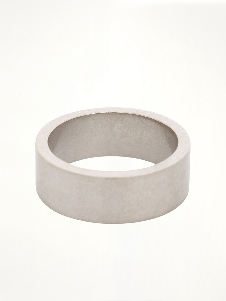 Etched Logo Ring in Silver