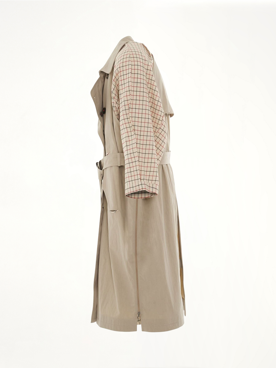 Double Breasted Trench Coat in Sand