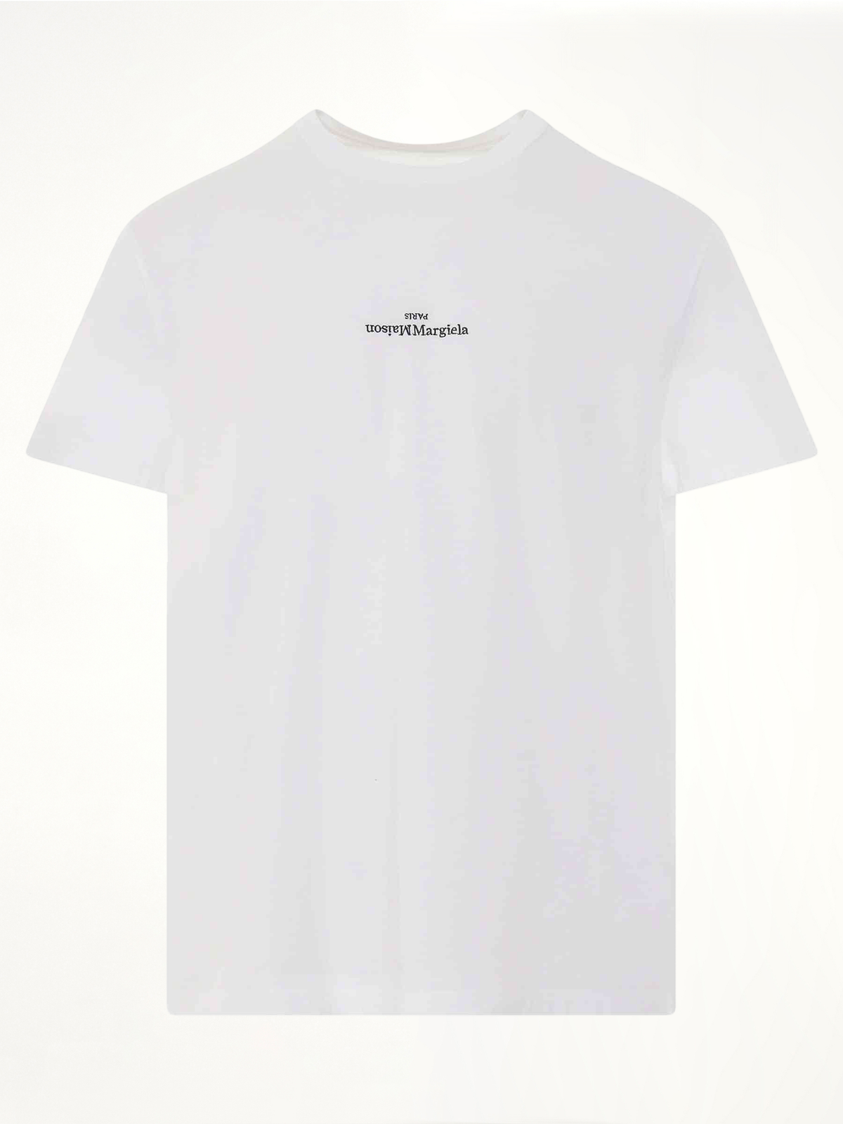 Upside Down Logo T-Shirt in White/Black
