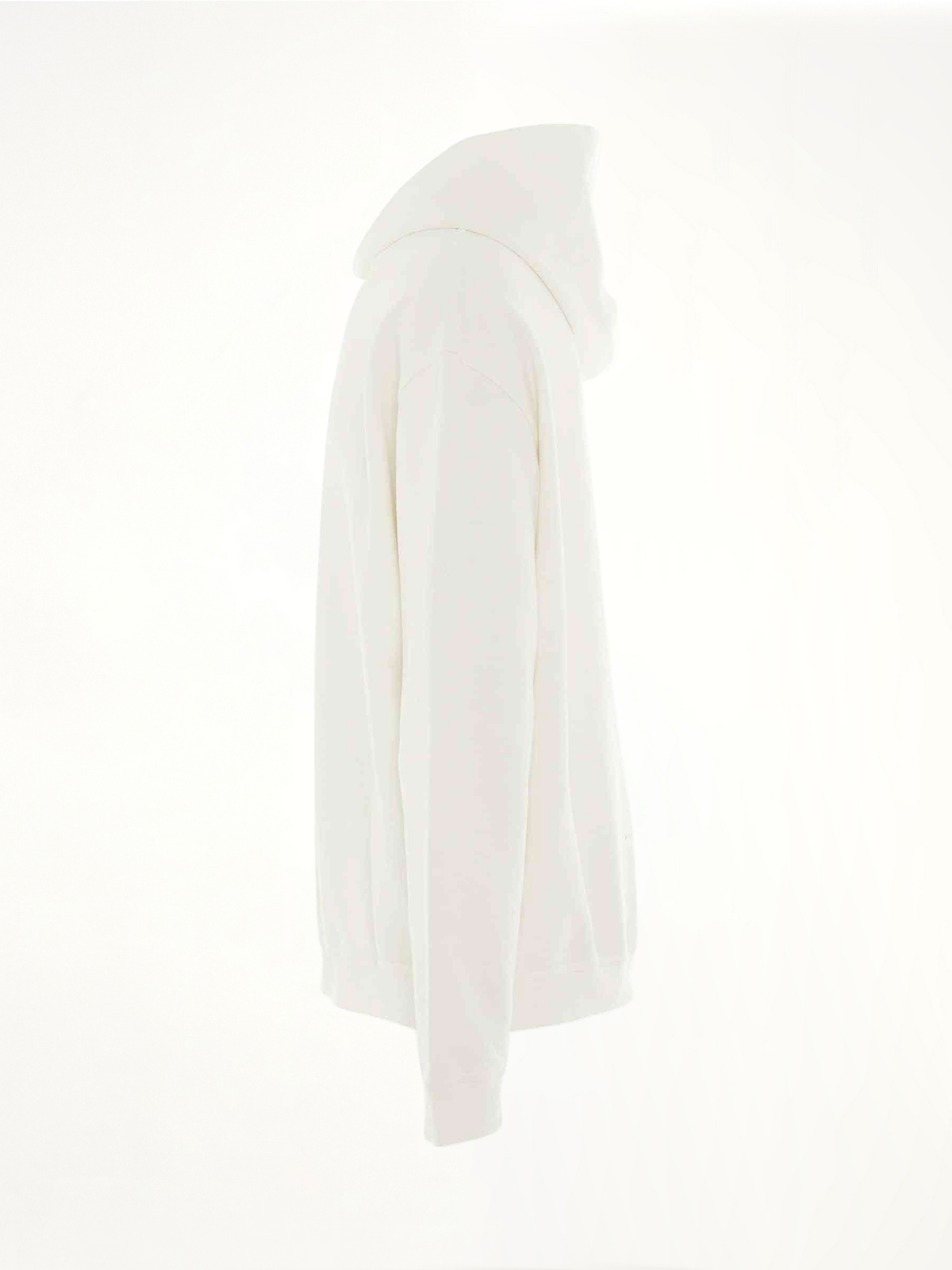 Upside Down Logo Hoodie in White