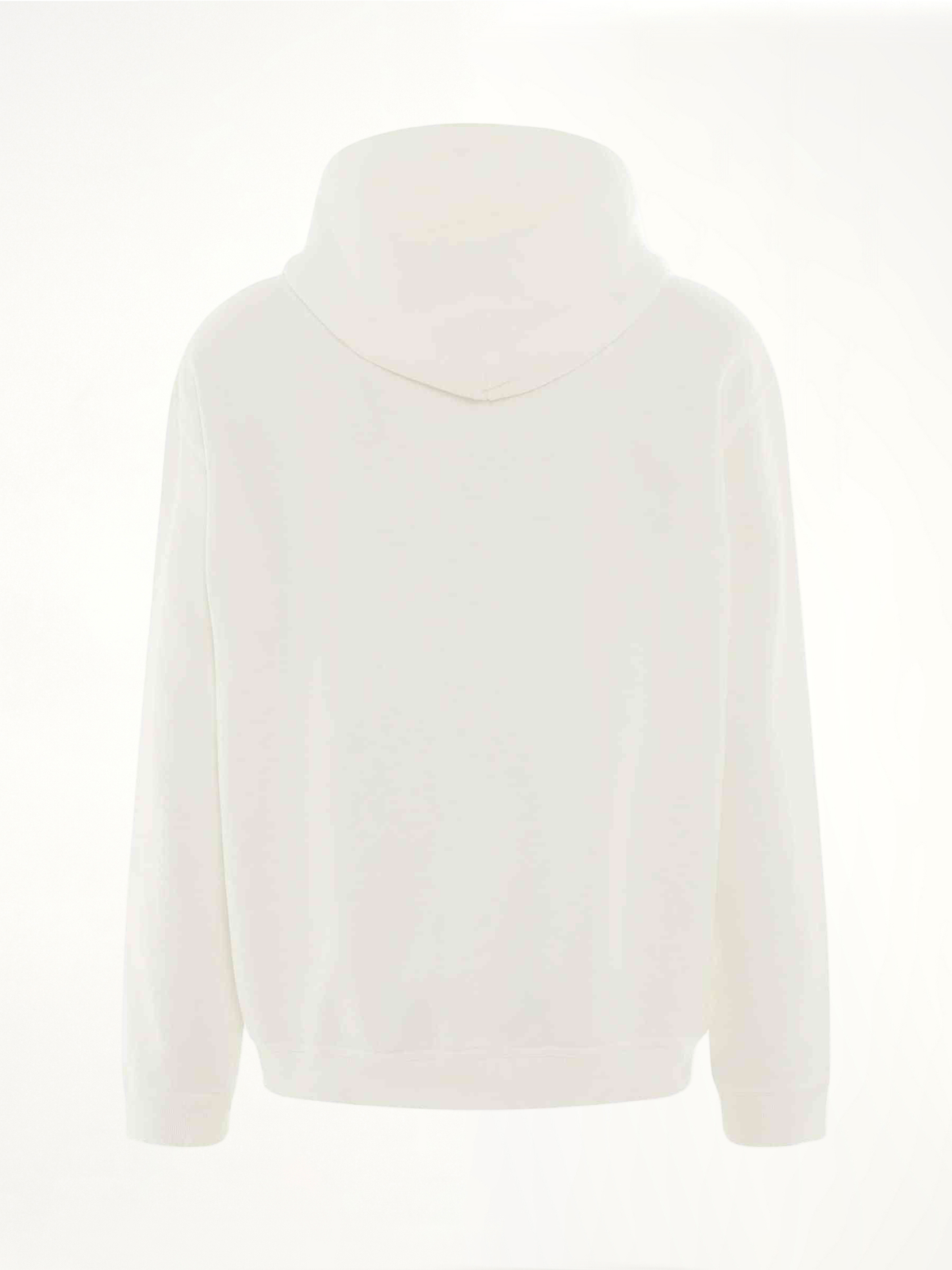 Upside Down Logo Hoodie in White