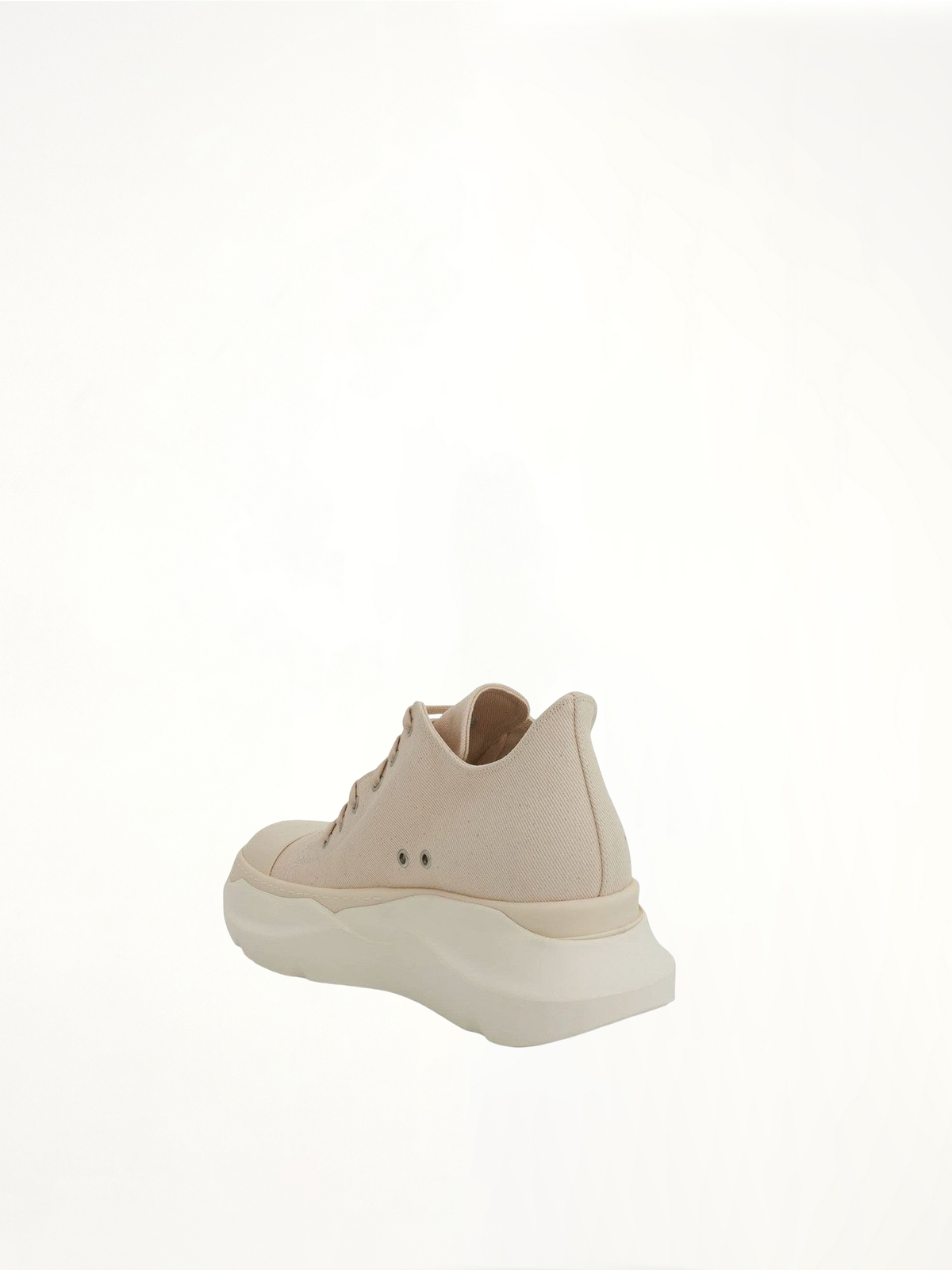 DRKSHDW Abstract Low Denim Sneakers in Natural/Milk Top View | RICK OWENS DRKSHDW