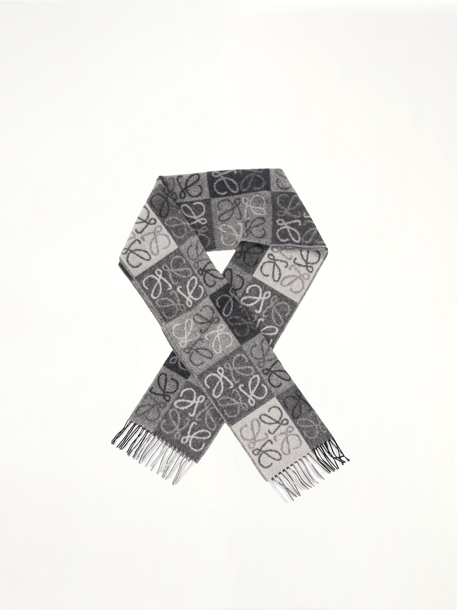 Anagram Wool Scarf in Black
