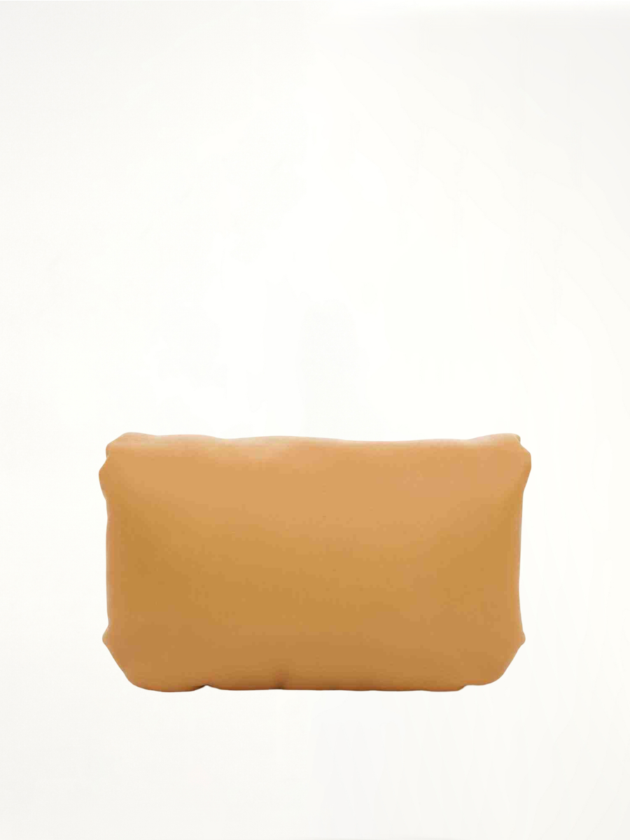 Mini Puffer Goya Bag in Shiny Nappa Lambskin in Camel