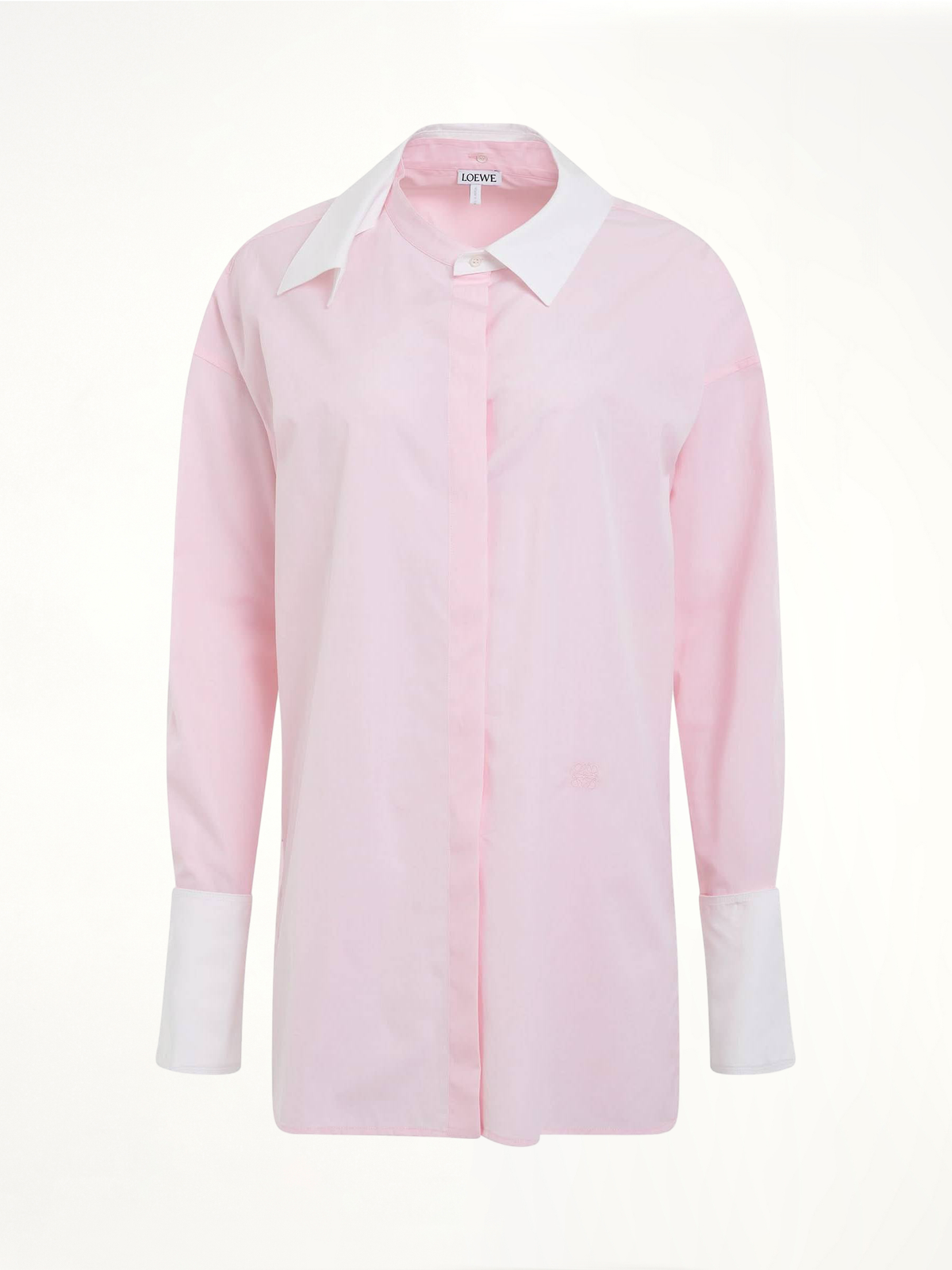 Deconstructed Cotton Shirt in Chalk