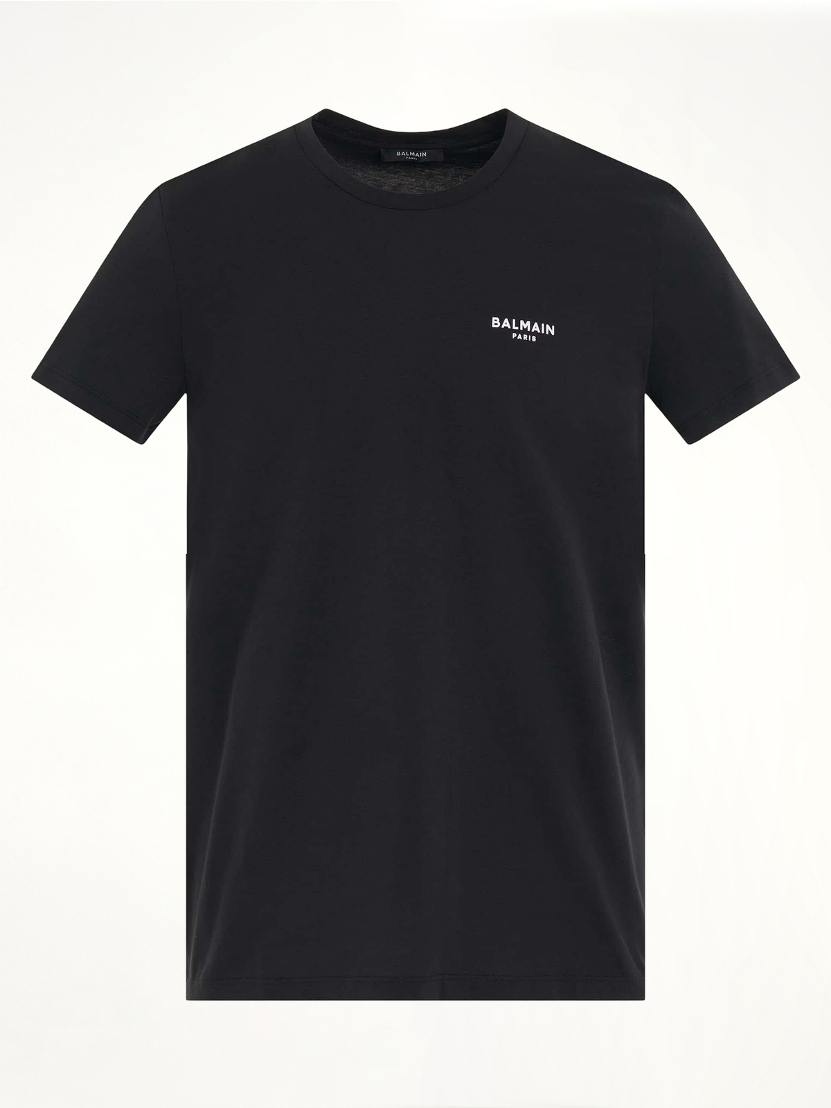 Logo Flock Classic Fit T-Shirt in Black/White