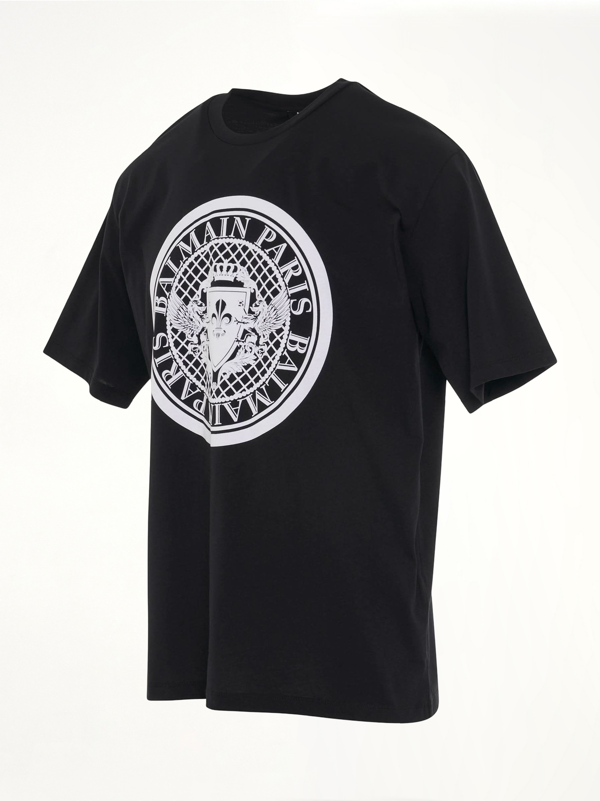 Coin Flock Straight Fit T-Shirt in Black/White
