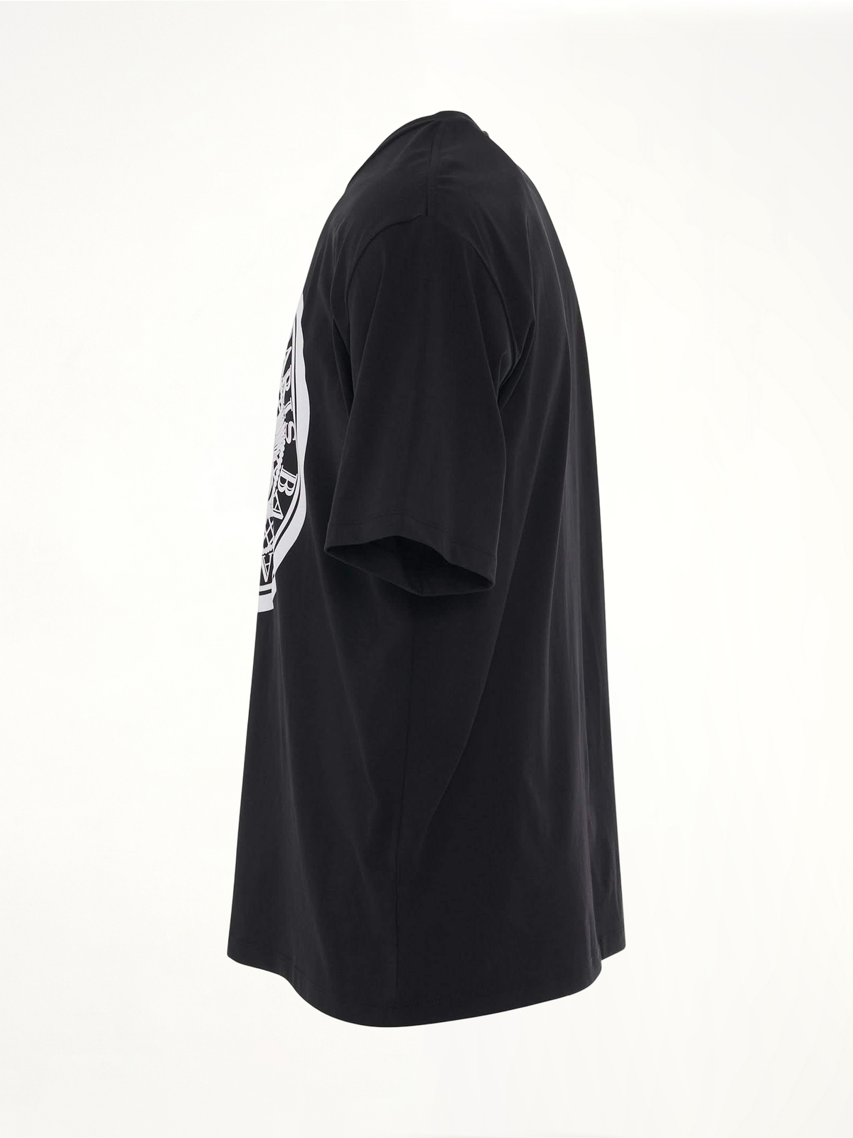 Coin Flock Straight Fit T-Shirt in Black/White