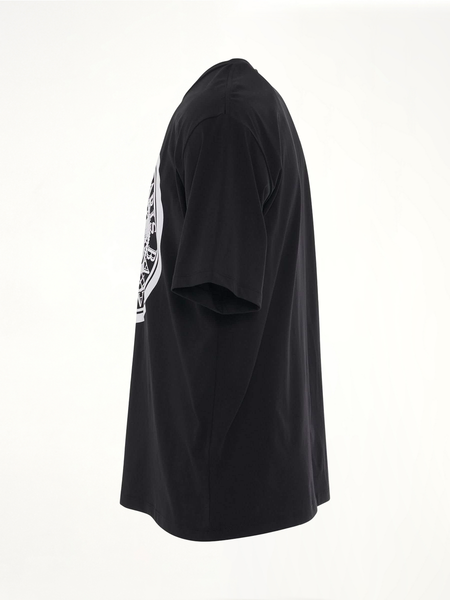 Coin Flock Straight Fit T-Shirt in Black/White