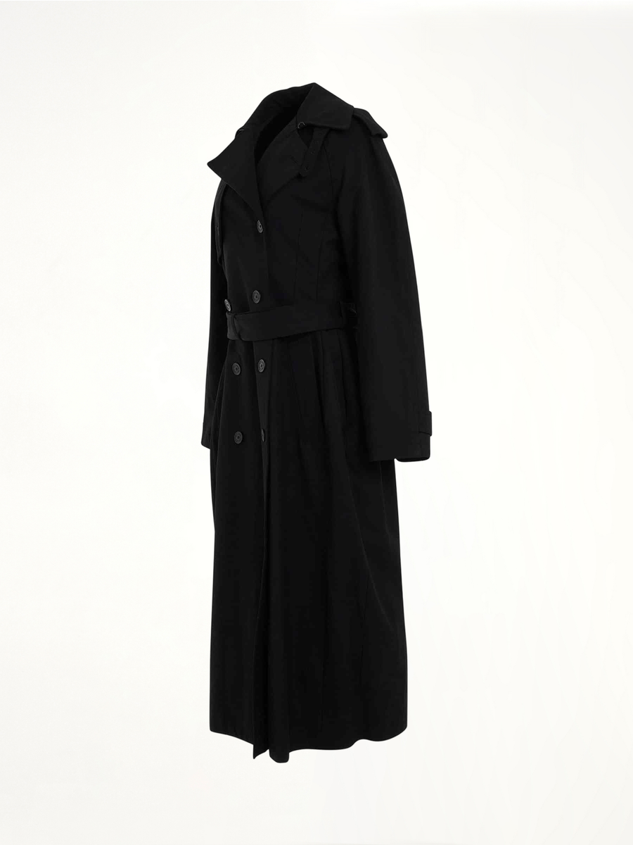 Hourglass Trench Coat in Black