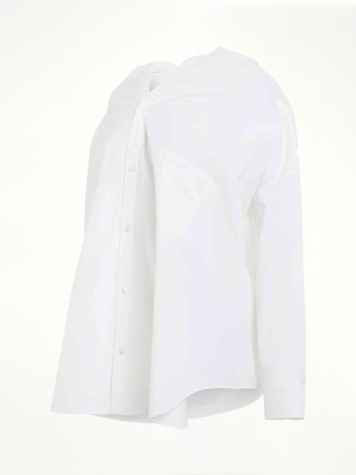 Knotted Vareuse Shirt in White