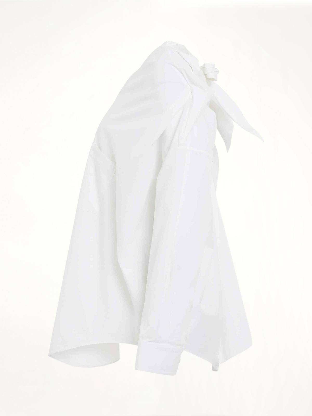 Knotted Vareuse Shirt in White