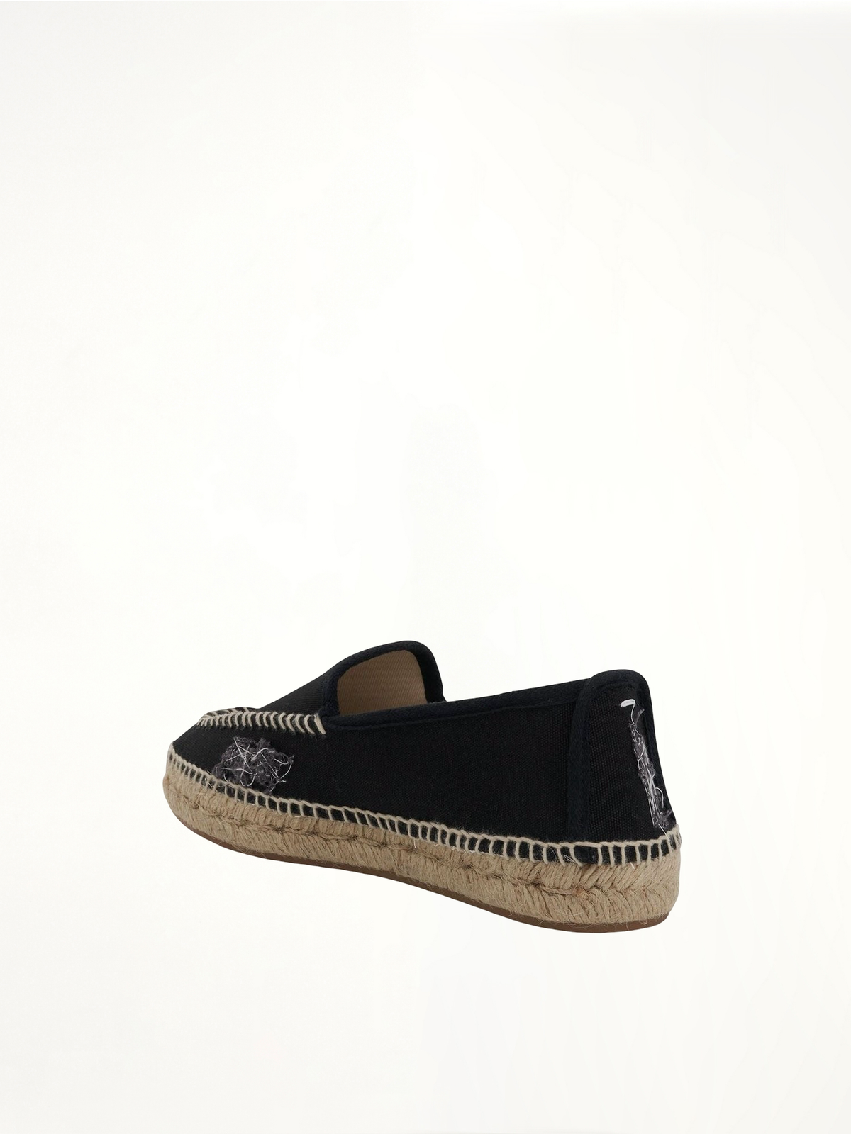 Embroidered Espadrilles in Black Top View | MAISON MARGIELA