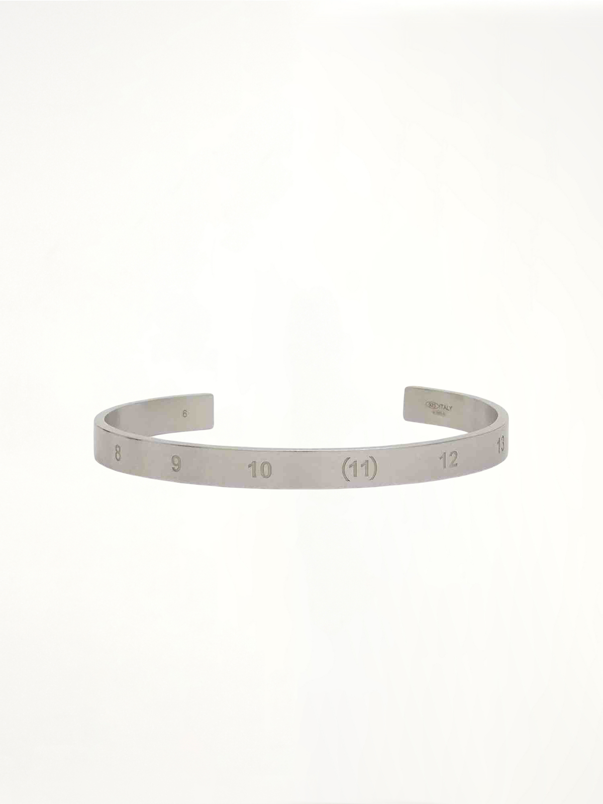 Numerical Cuff 6.5mm Bracelet in Silver