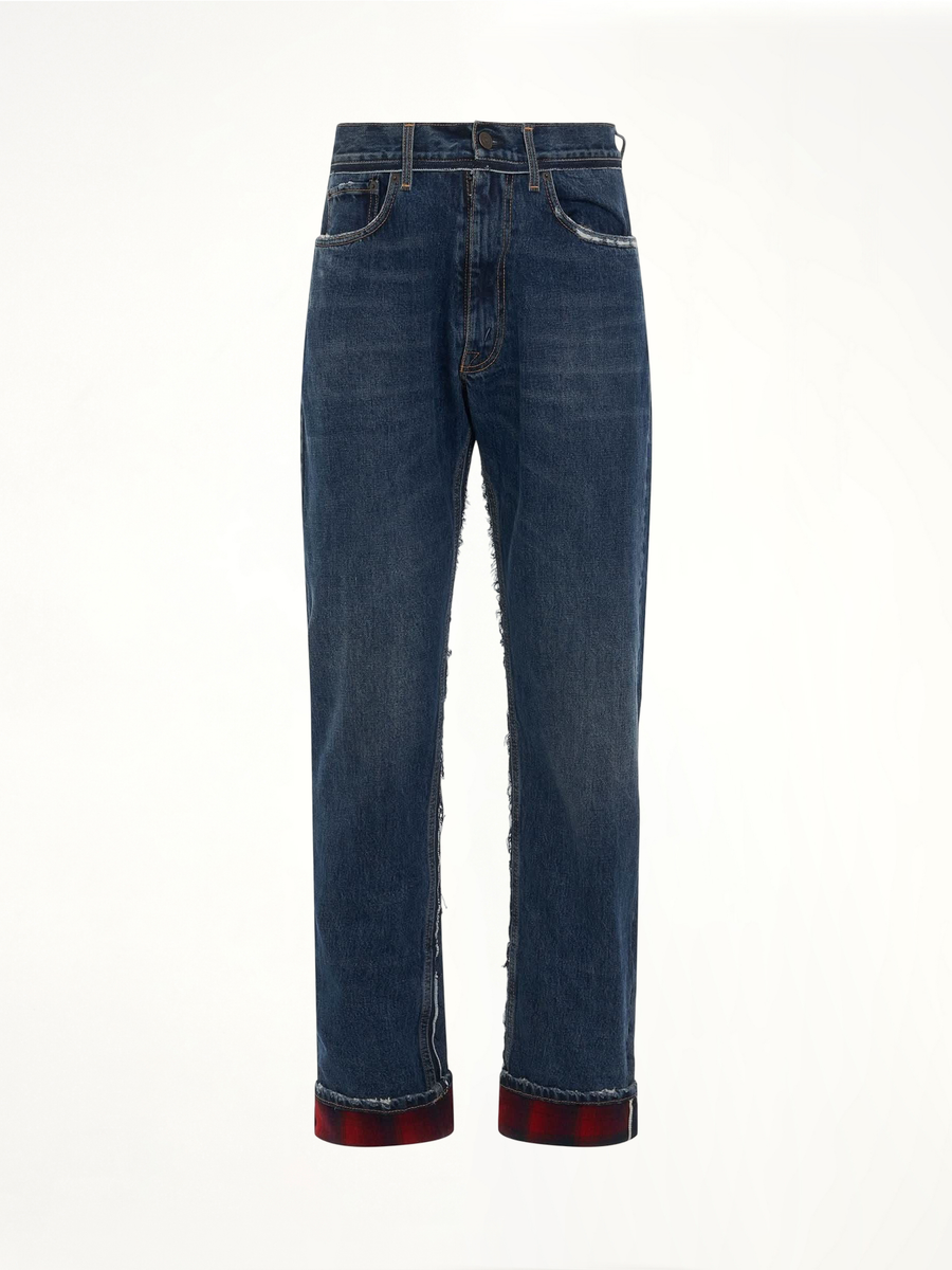 Relax Fit Fold Jeans in Indigo