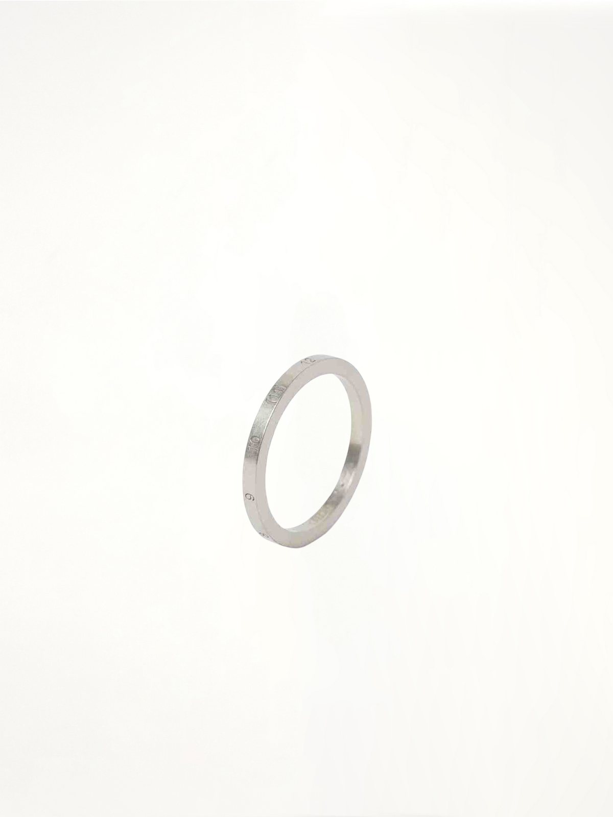 Numerical 2mm Rings in Silver