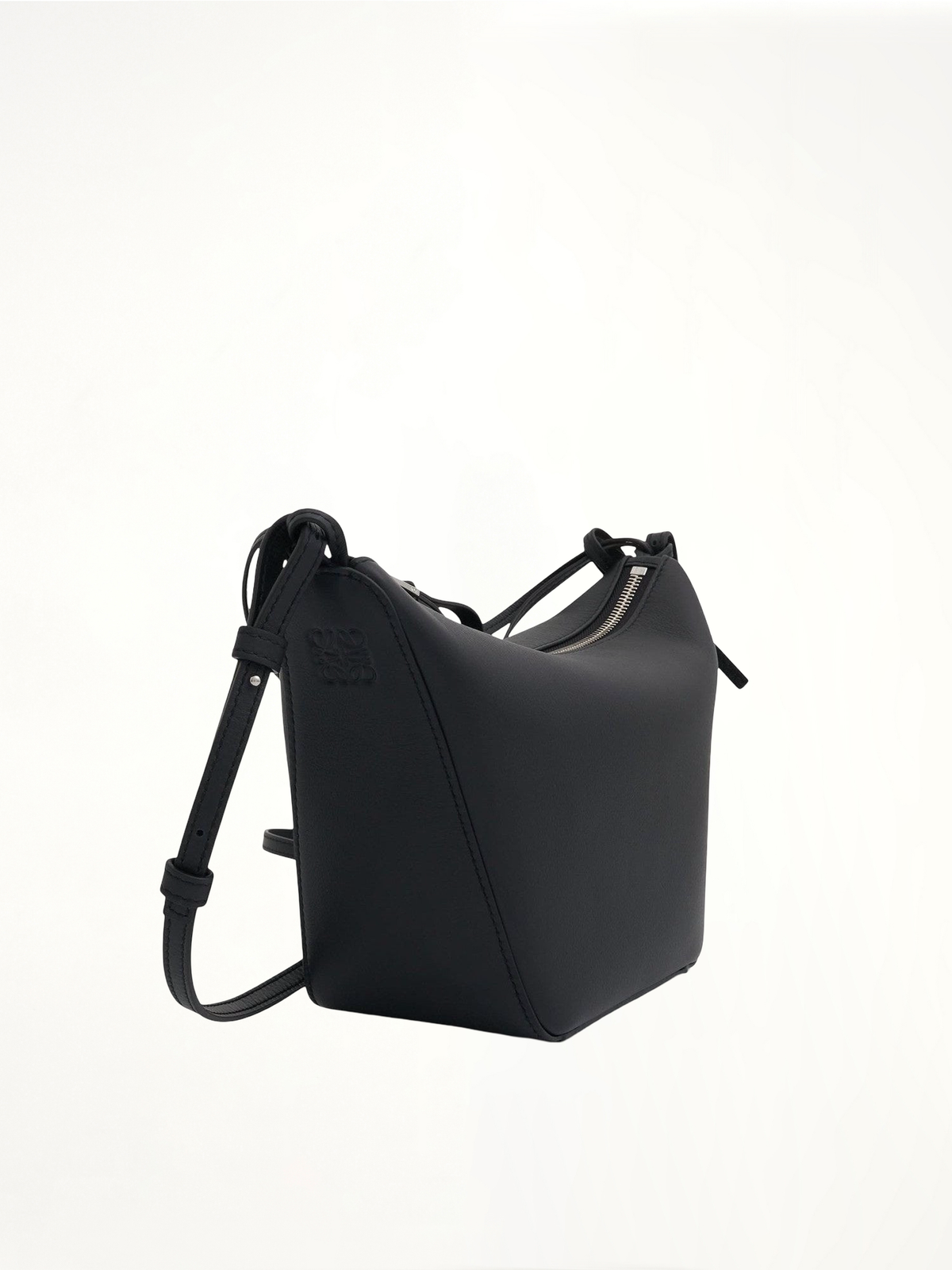 Mini Hammock Hobo Bag in Classic Calfskin in Black