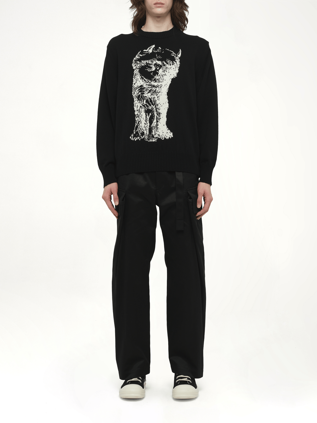 WHERE THE WILD THINGS ARE Wool Knit Pullover in Black