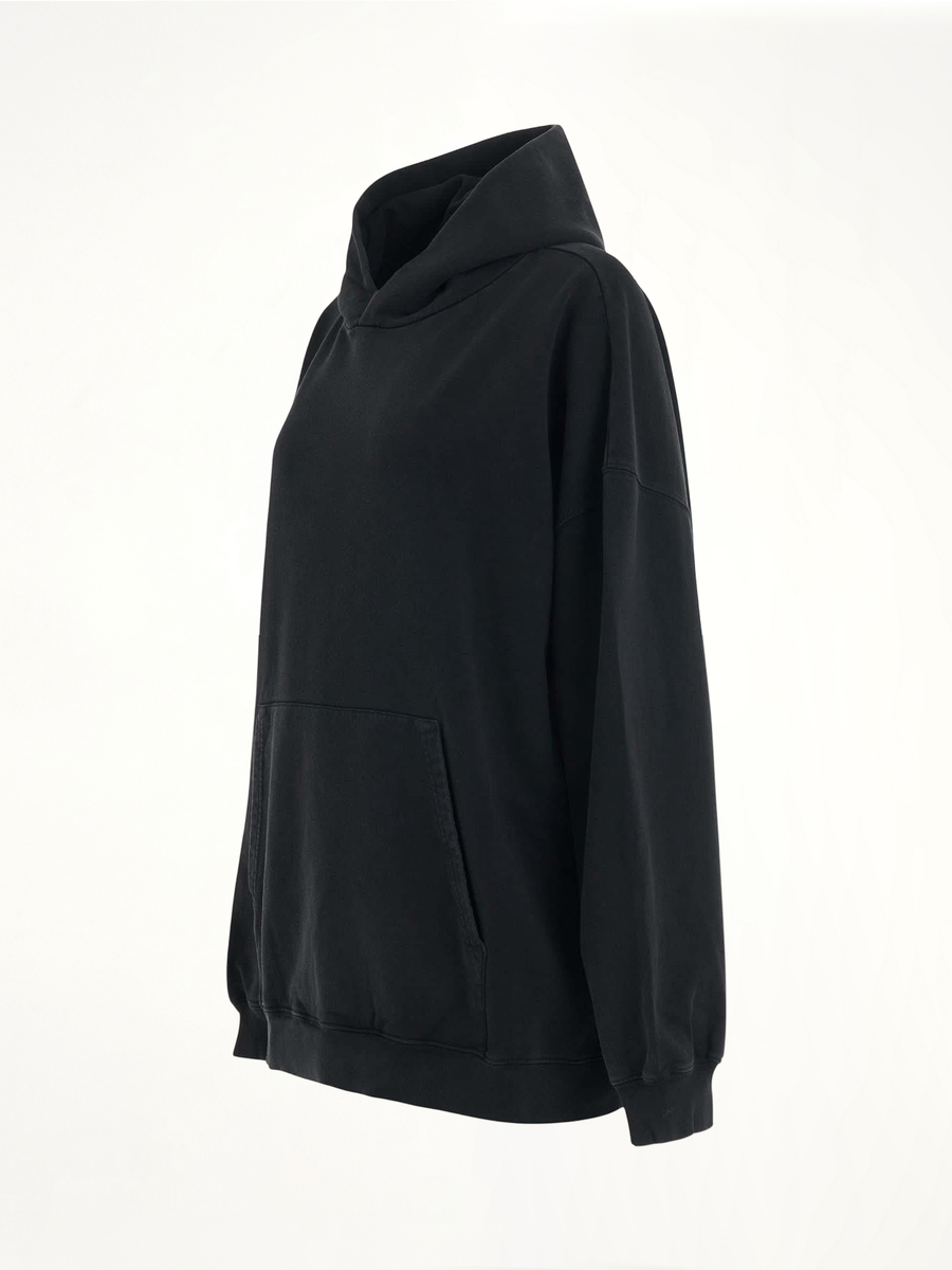 Back Logo Oversized Hoodie in Black/Silver