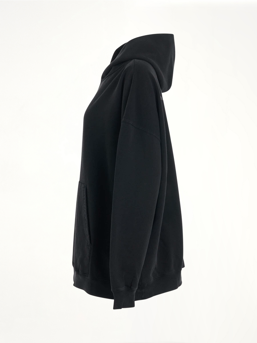 Back Logo Oversized Hoodie in Black/Silver