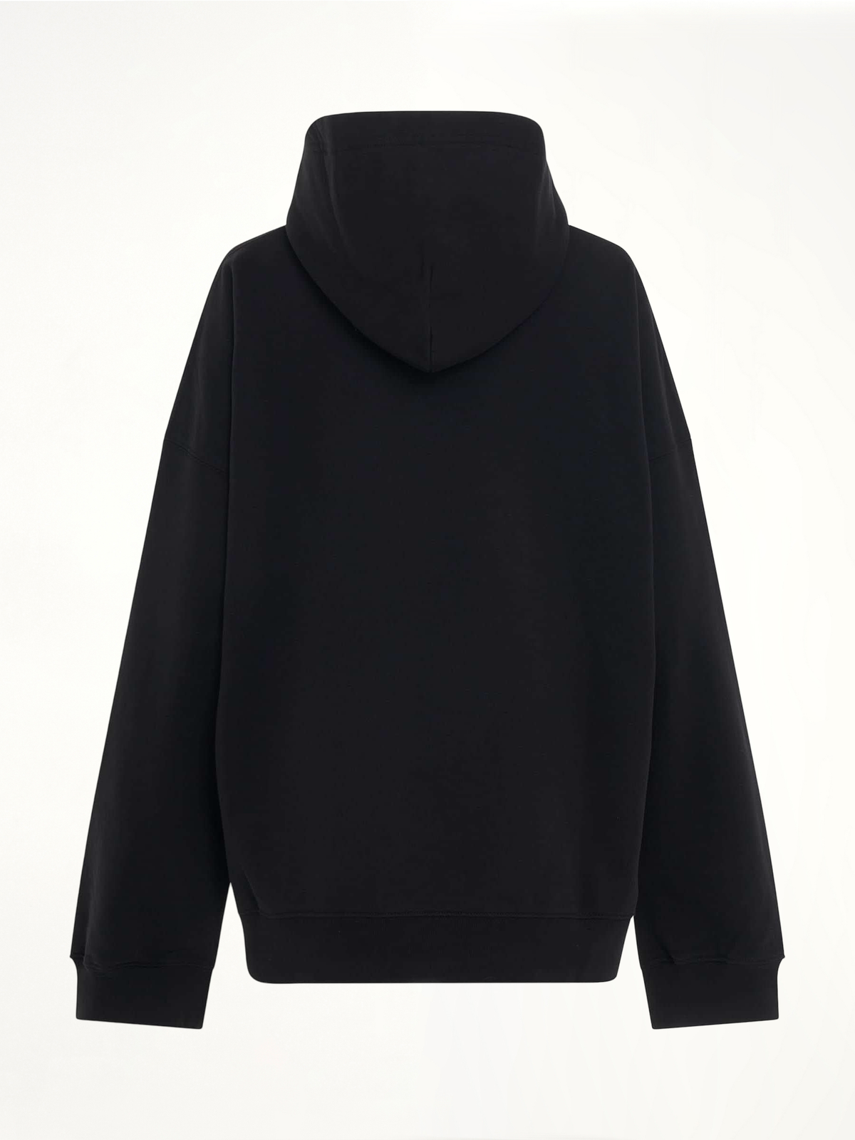 Mirror Print Wide Fit Hoodie in Black