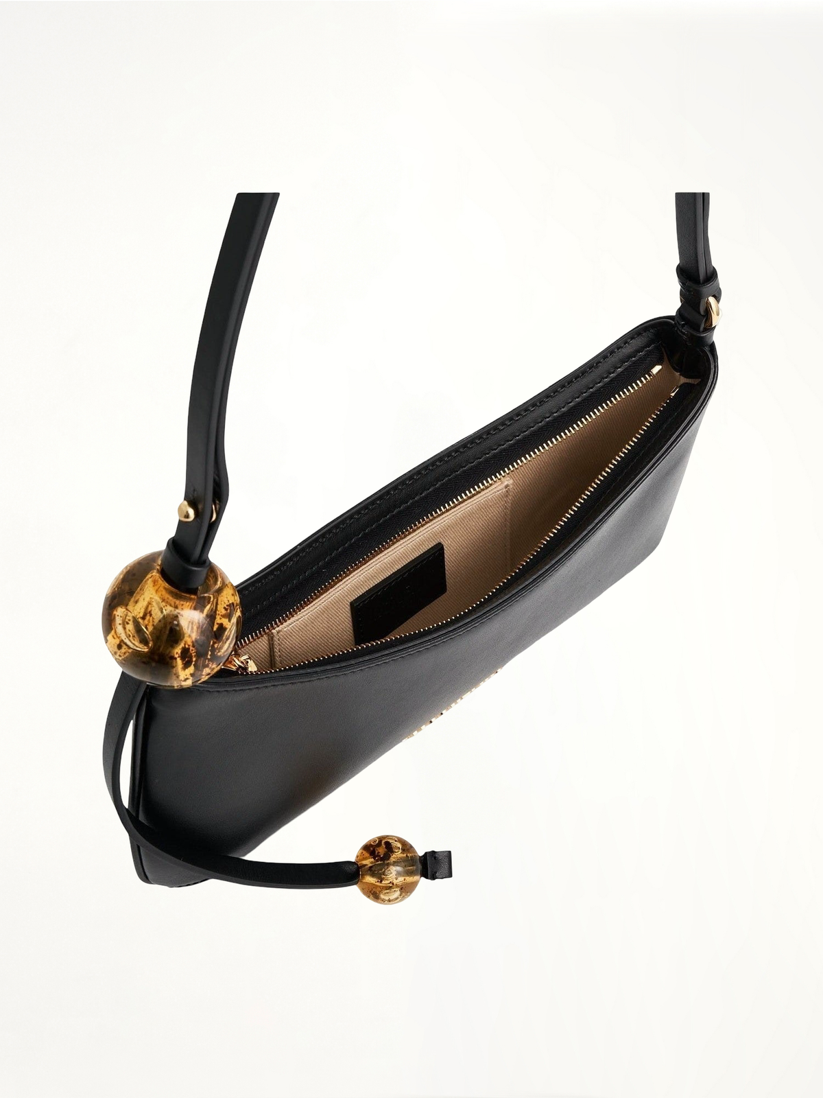 Le Bisou Perle Leather Bag in Black