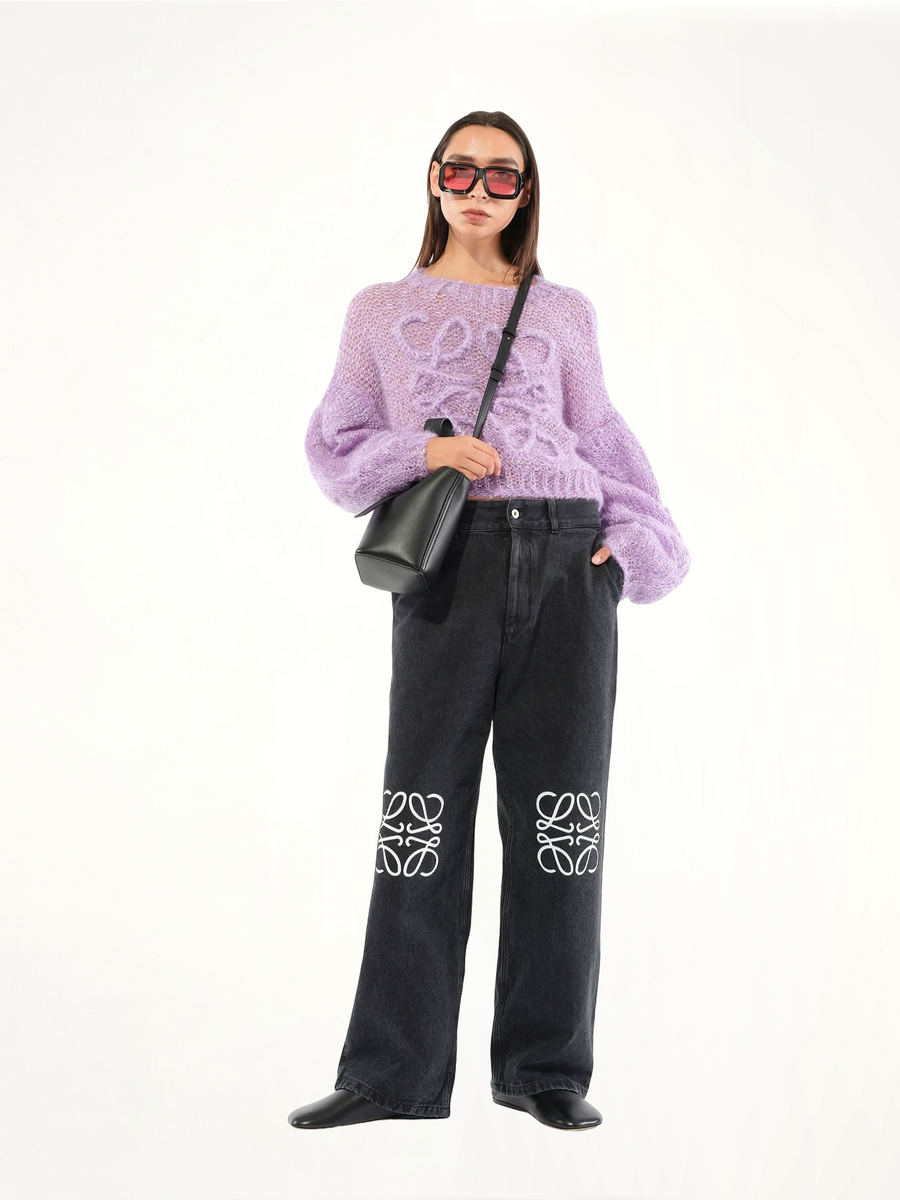 Anagram Baggy Jeans in Black