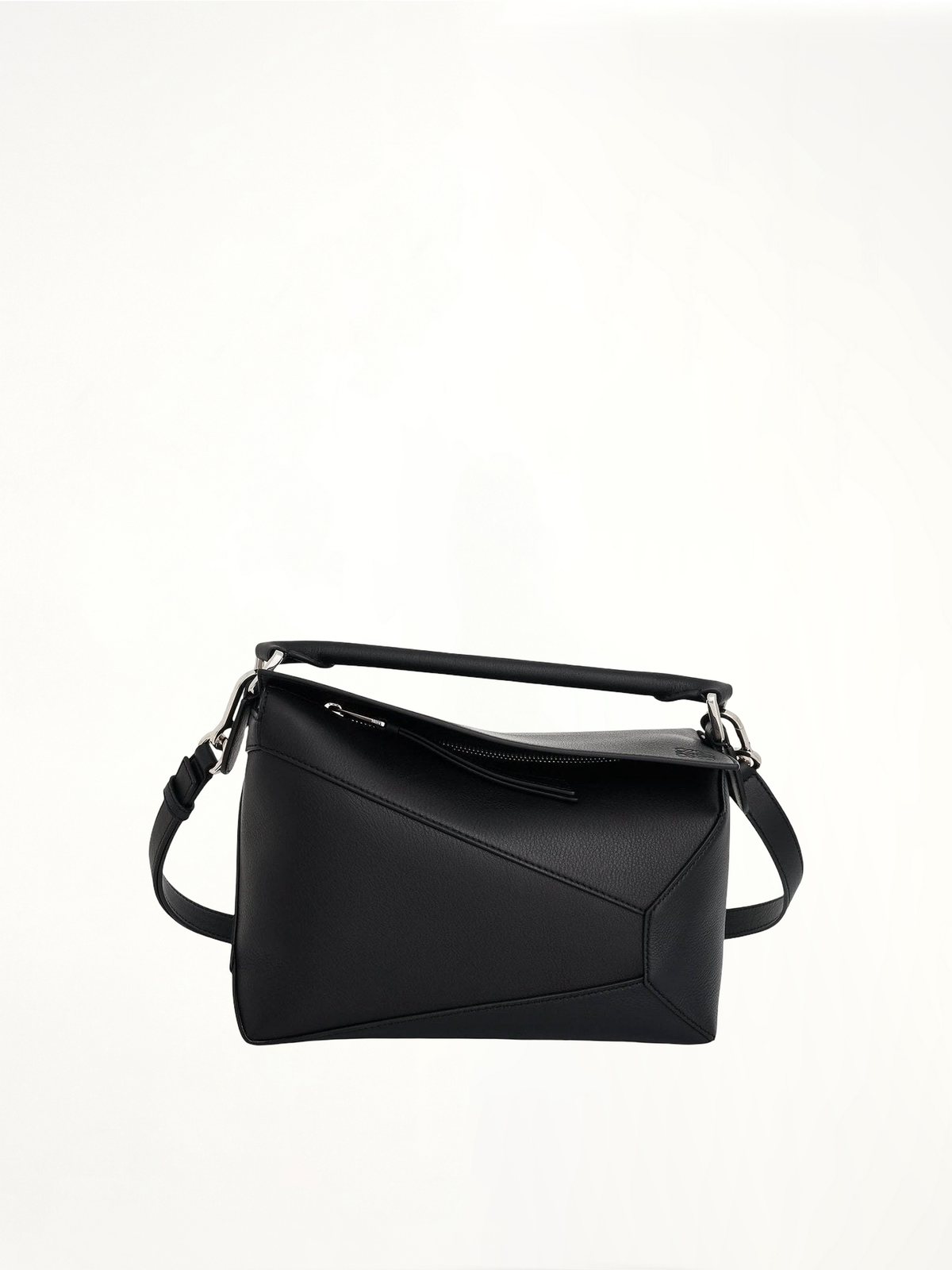 Small Puzzle Edge Bag in Black