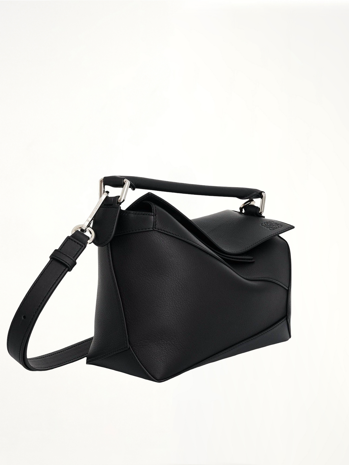 Small Puzzle Edge Bag in Black