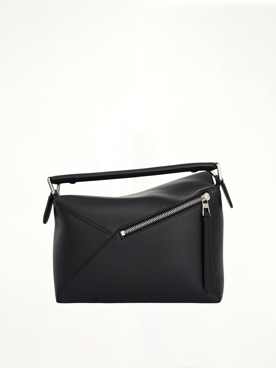 Small Puzzle Edge Bag in Black