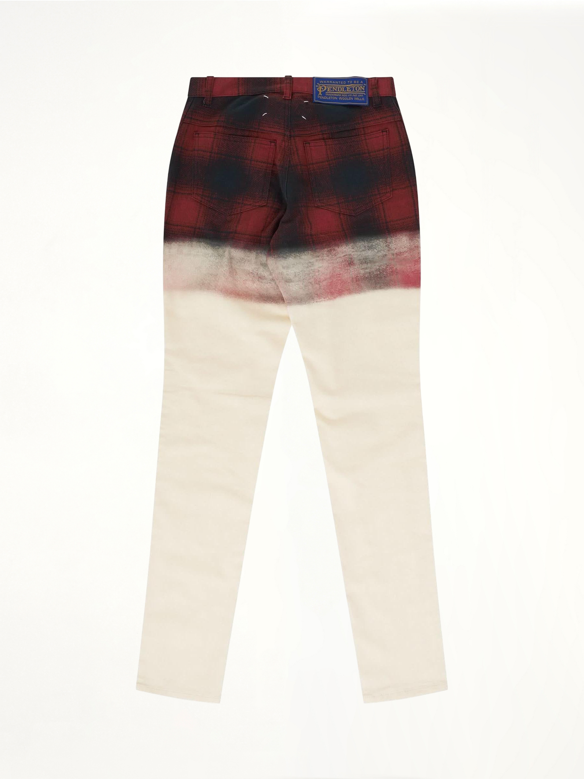 Maison Margiela x Pendleton Checked Pants in Black/Red