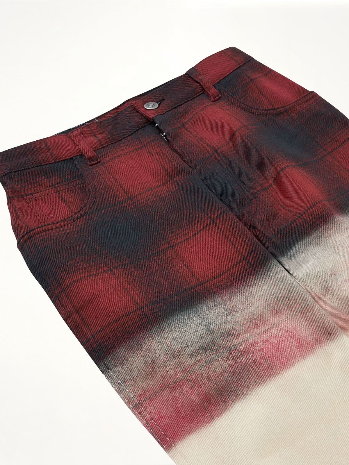 Maison Margiela x Pendleton Checked Pants in Black/Red