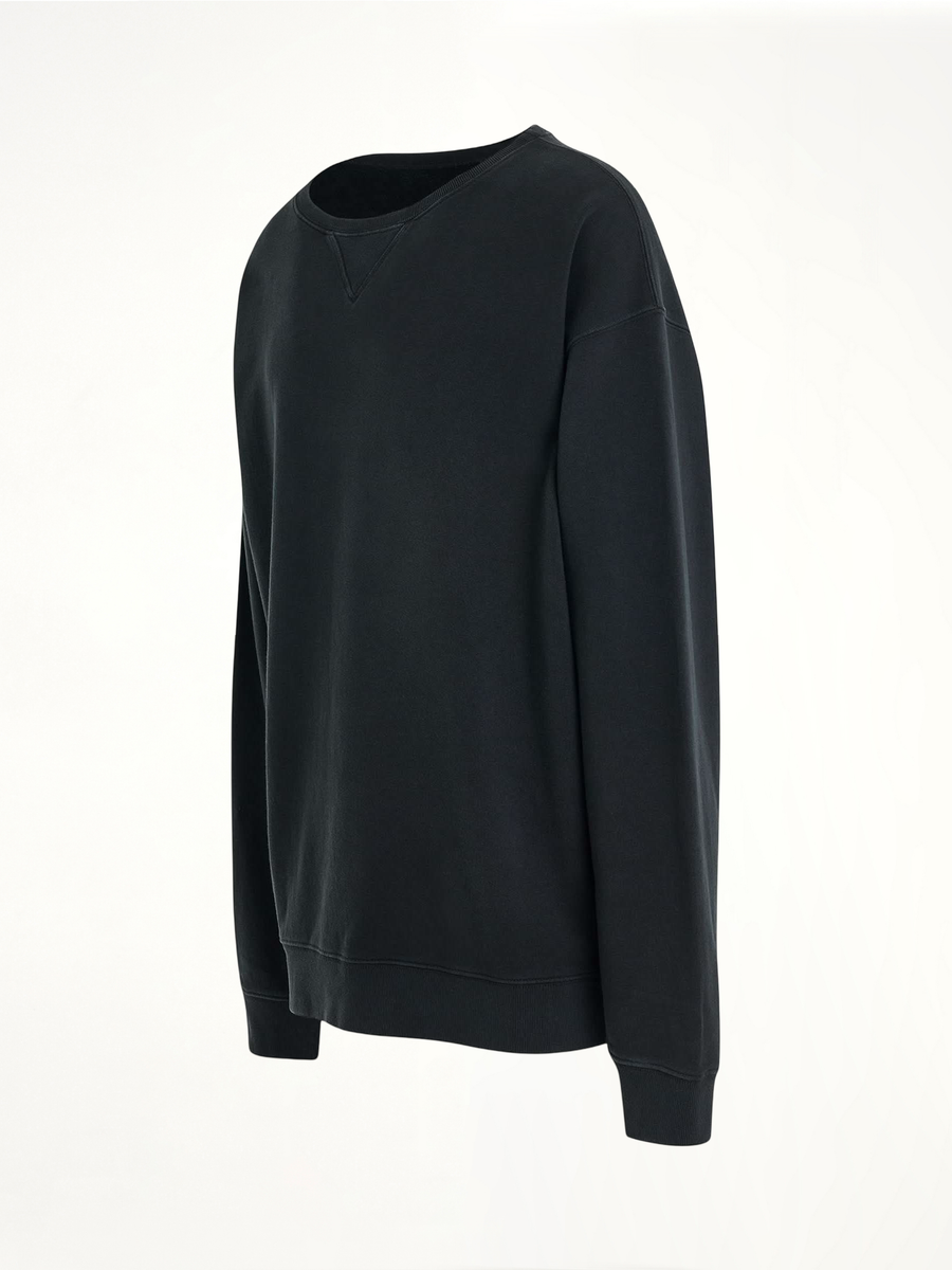 Open Neck Oversized Sweatshirt in Anthracite
