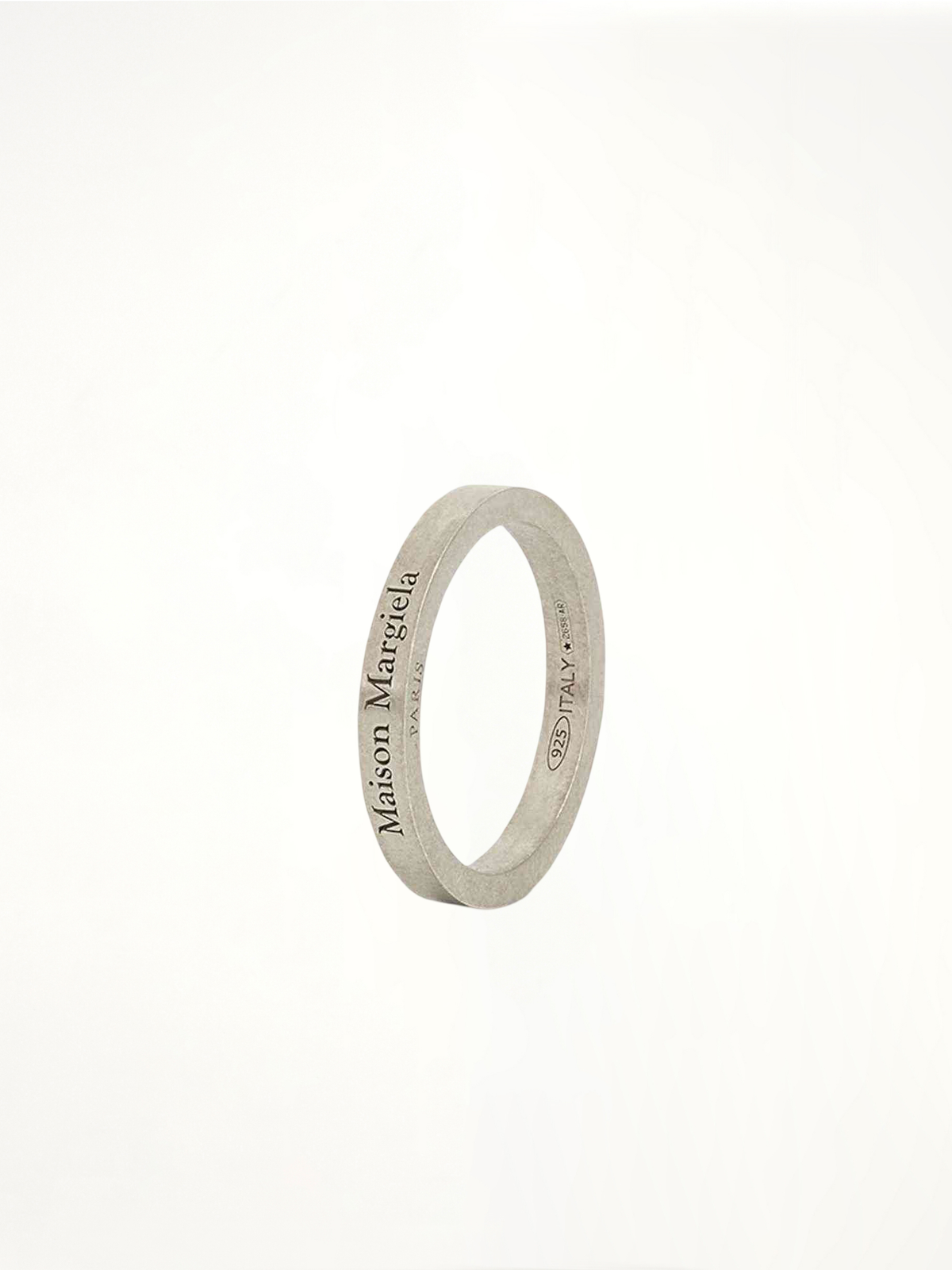 Margiela Logo Ring in Silver