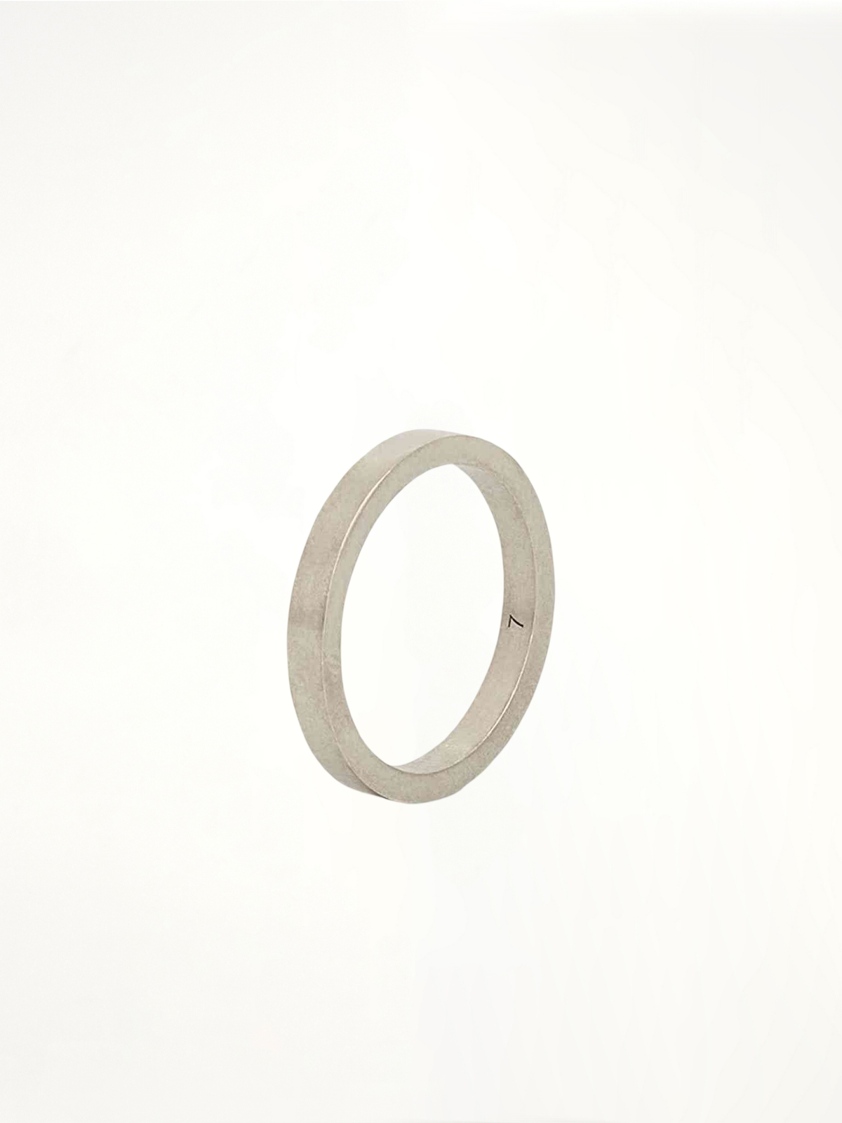 Margiela Logo Ring in Silver