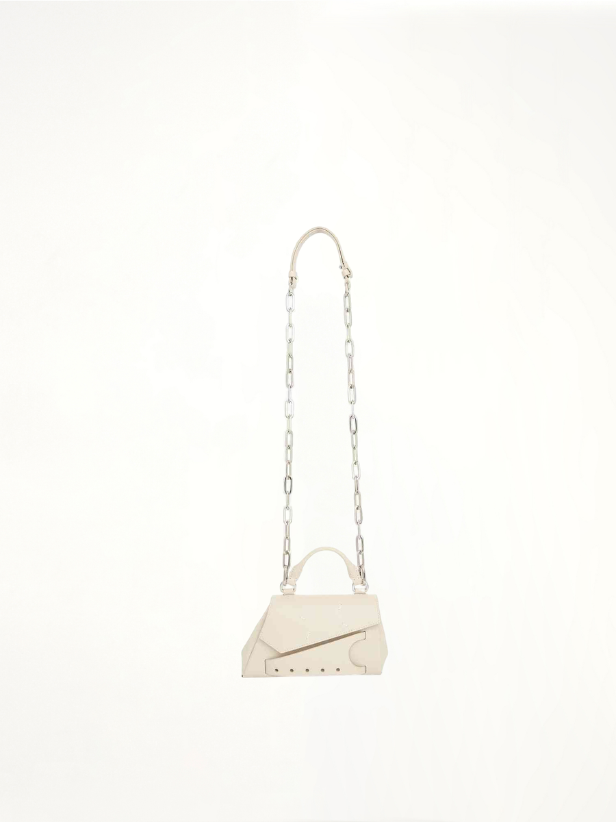 Micro Snatched Asymmetric Bag in Greige
