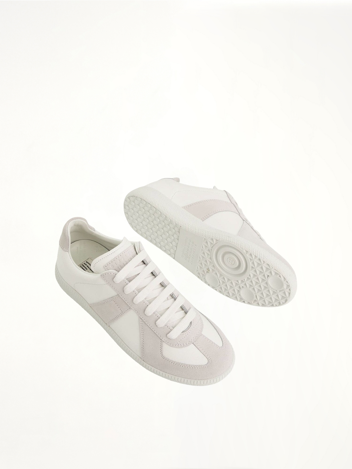 Replica Leather Sneaker in Off White Top View | MAISON MARGIELA