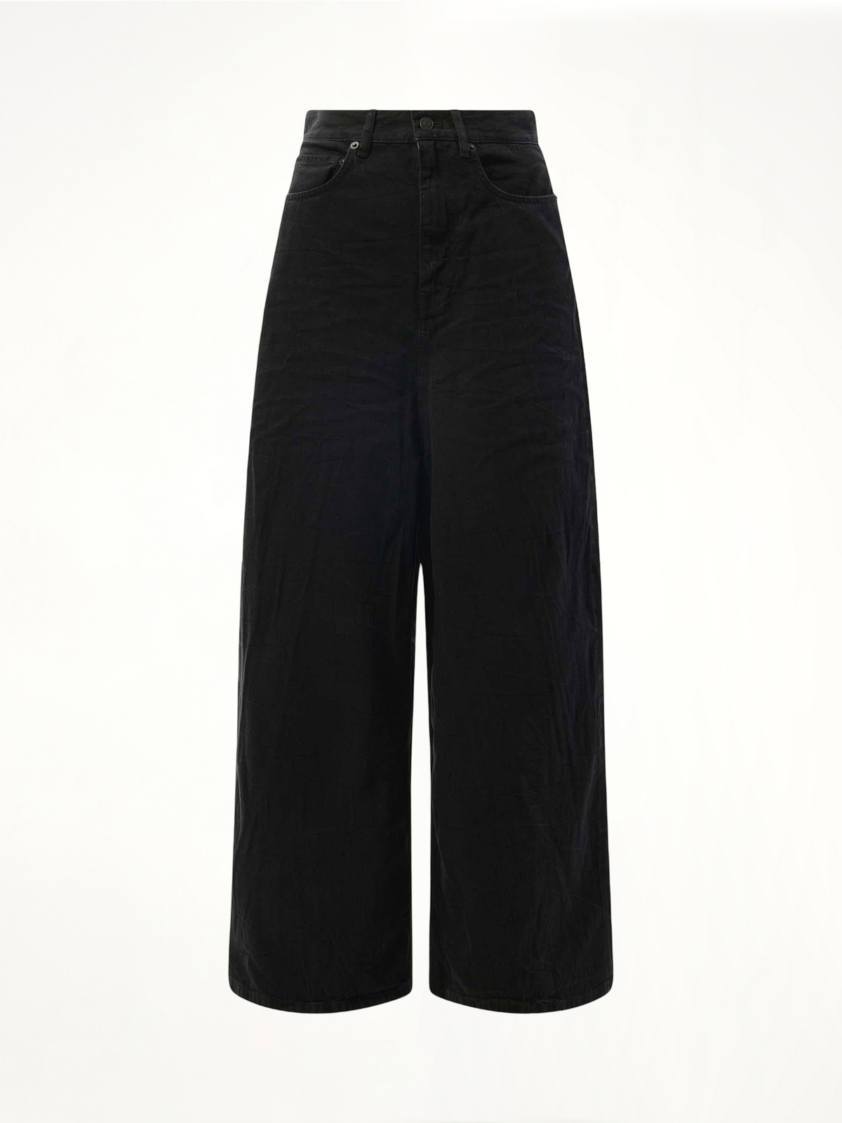 Low Crotch Japanese Denim Jeans in Black