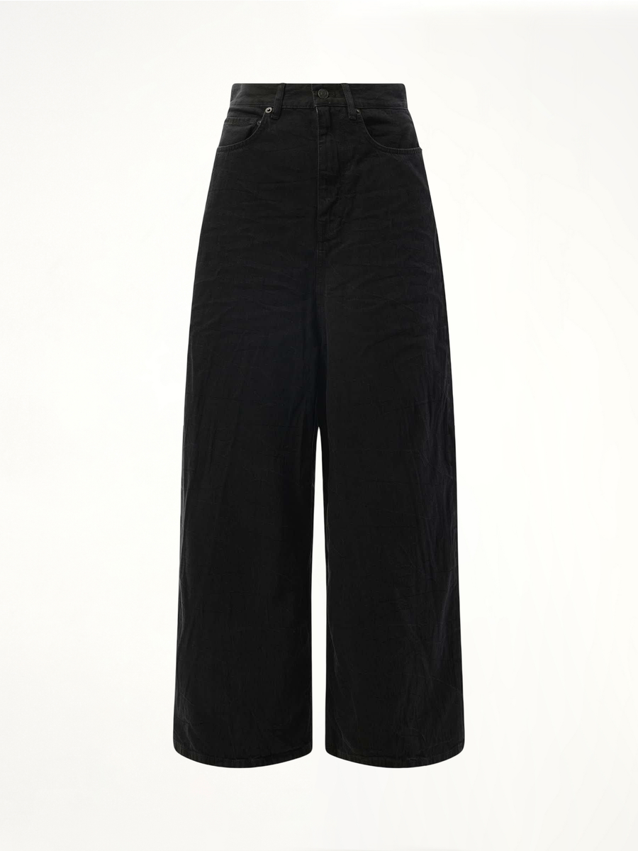 Low Crotch Japanese Denim Jeans in Black