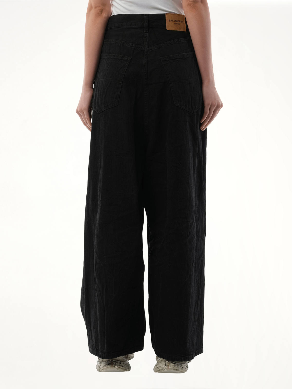Low Crotch Japanese Denim Jeans in Black