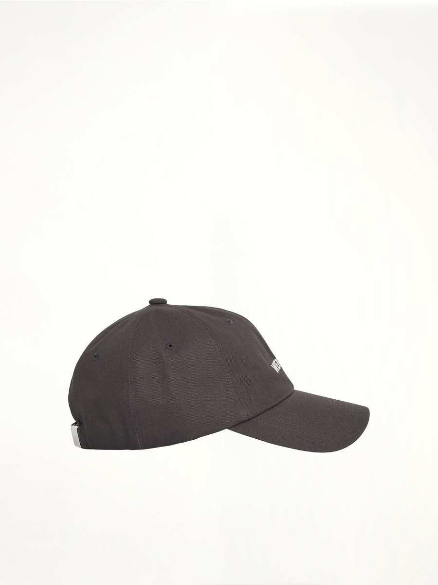 Basic Small Logo Cap in Charcoal