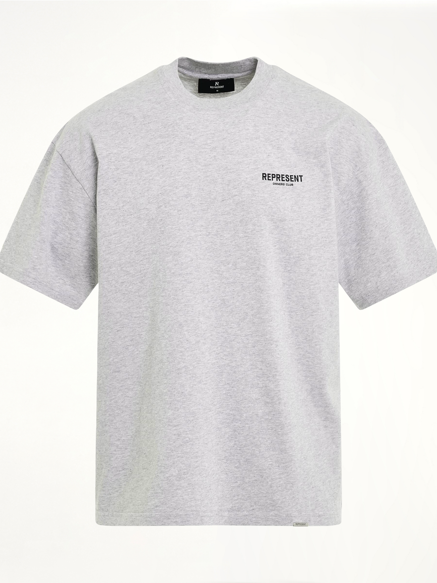 New Represent Owners Club T-Shirt in Ash Grey/Black