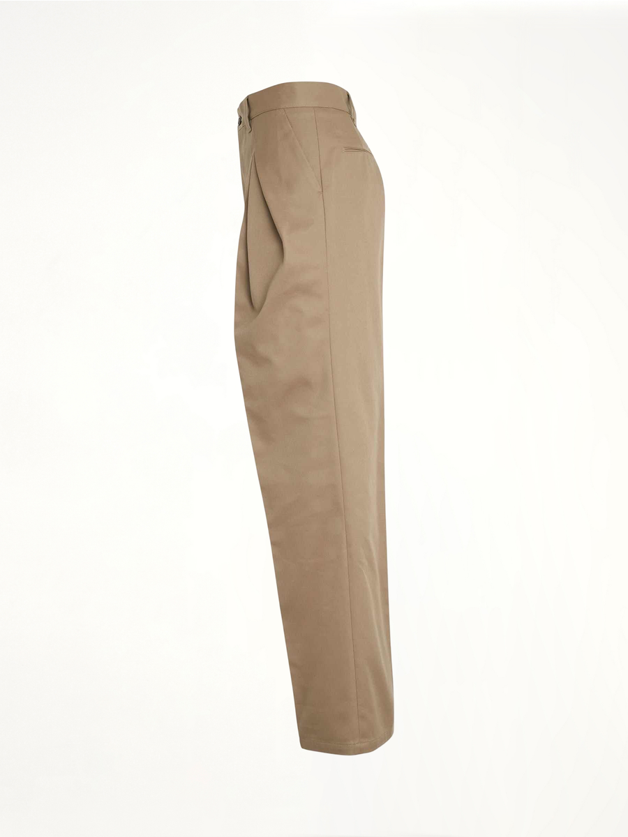 Pleat Details Pants in Beige