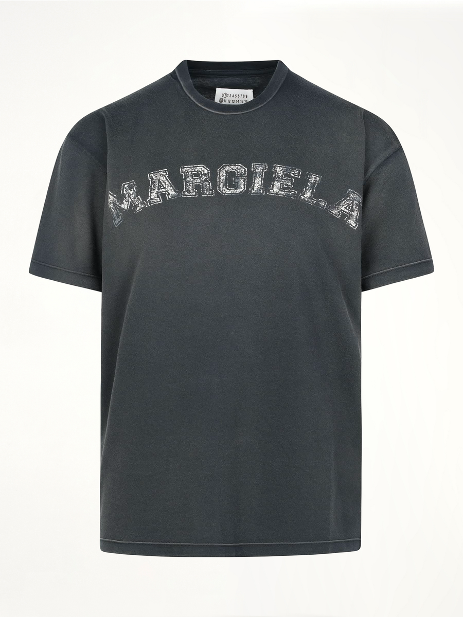 Faded Logo Relaxed Fit T-Shirt in Black