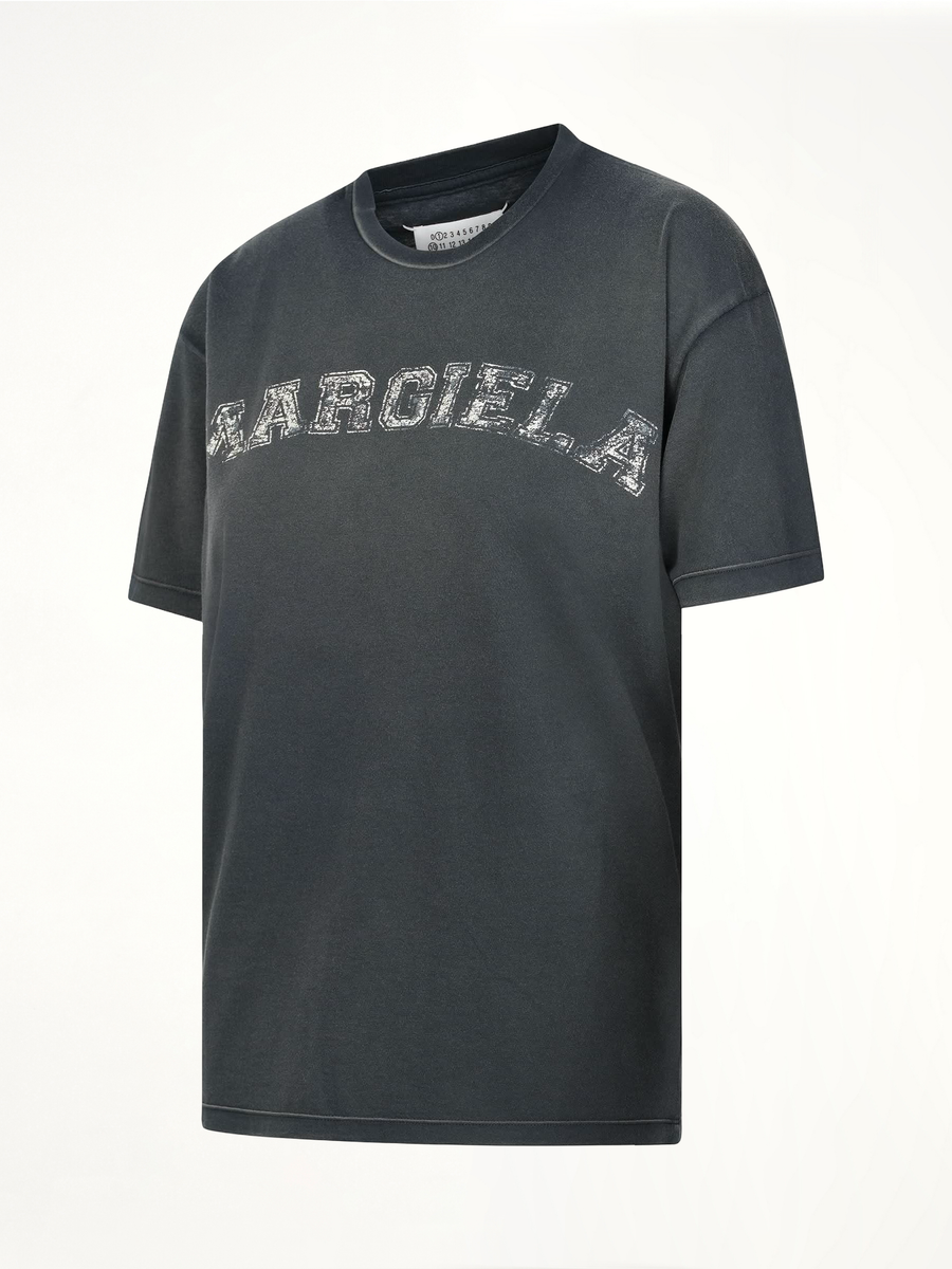 Faded Logo Relaxed Fit T-Shirt in Black