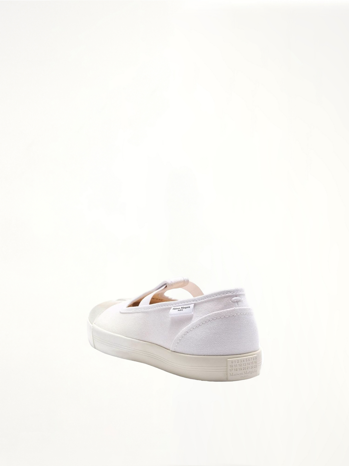 Tabi Toe Sneakers in White/White Back View | MAISON MARGIELA