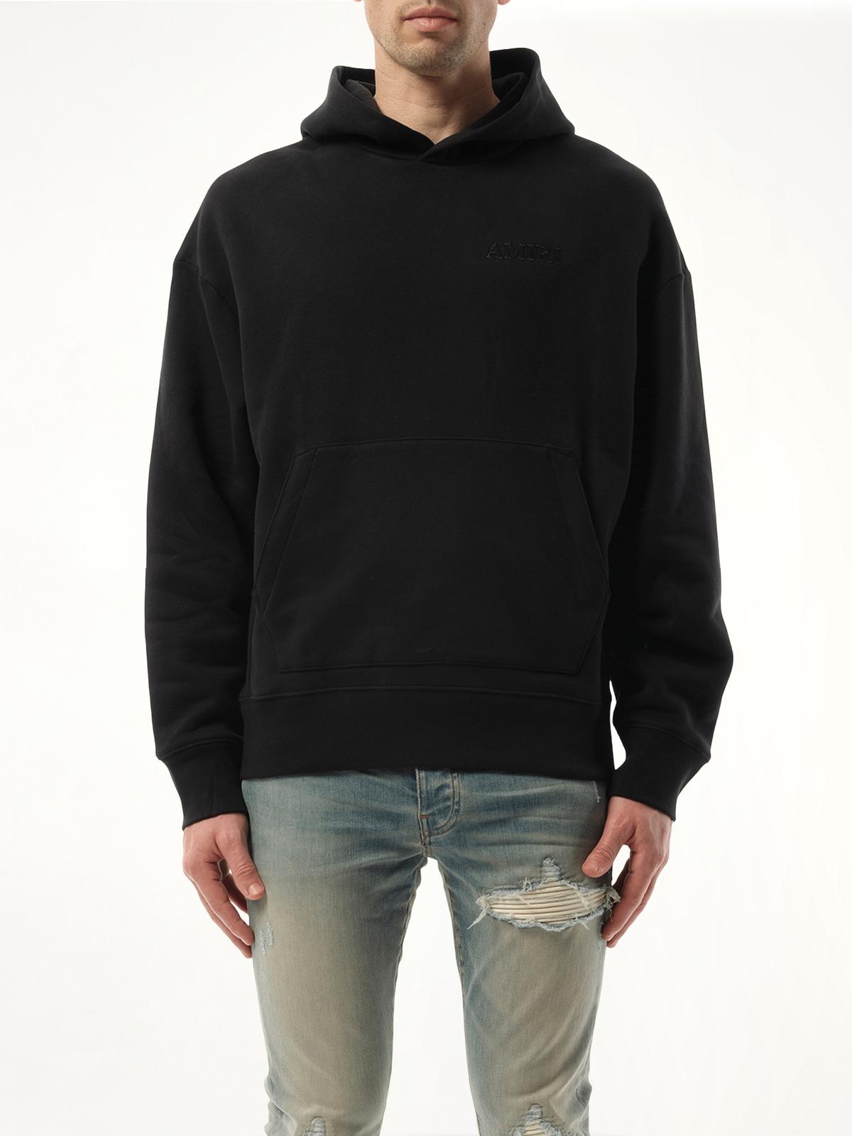 Amiri Oversized Hoodie in Black